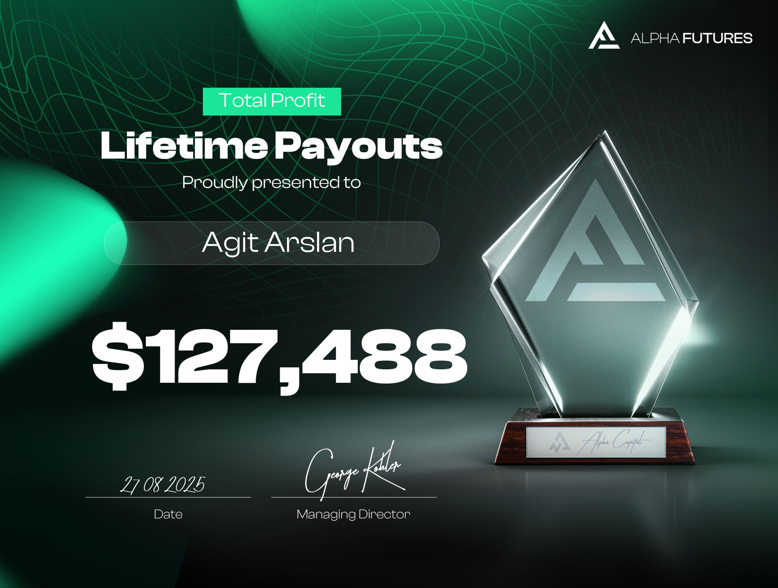 Prop firm payout proof 1